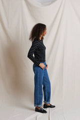 Perfect White Tee Jamie Tee in Black Stripe