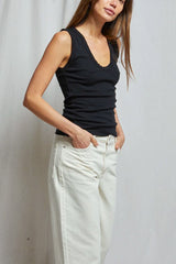 Perfect White Tee Jordan Tank in True Black - Viva Diva Boutique