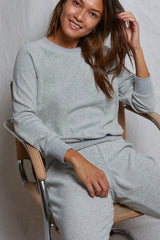 Perfect White Tee Saylor Loop Terry Raglan Pullover in Heather Grey - Viva Diva Boutique
