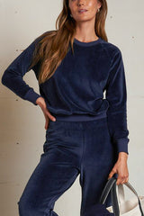 Perfect White Tee Stella Raglan Sweatshirt in Navy - Viva Diva Boutique