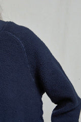 Perfect White Tee Ziggy Reverse Sweatshirt in Navy - Viva Diva Boutique