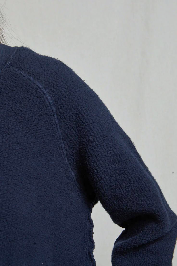 Perfect White Tee Ziggy Reverse Sweatshirt in Navy - Viva Diva Boutique