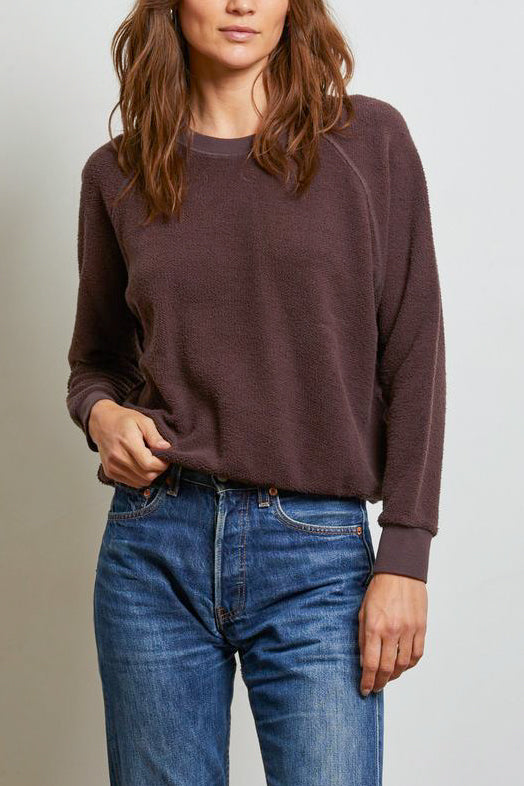 Perfect White Tee Ziggy Sweatshirt in Cocoa