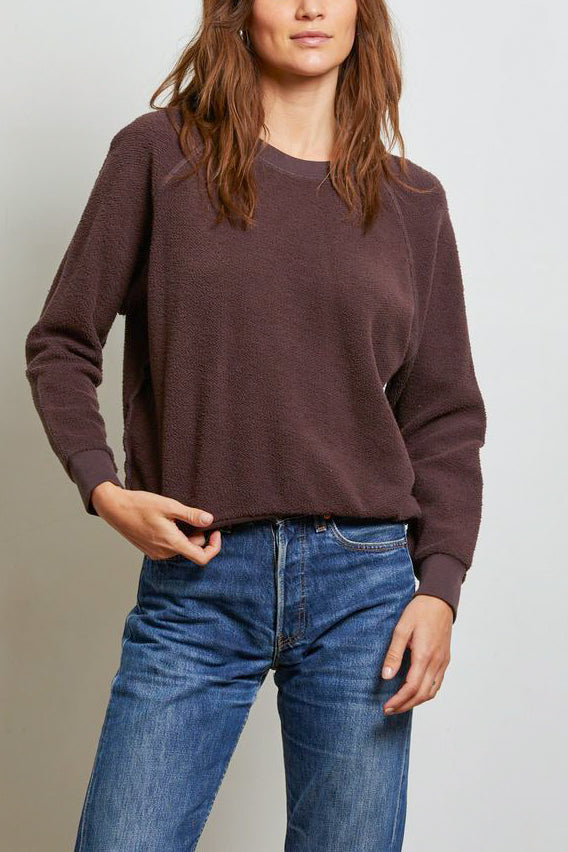 Perfect White Tee Ziggy Sweatshirt in Cocoa