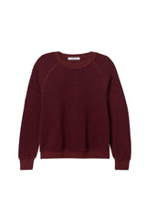 Perfect White Tee Ziggy Sweatshirt in Dark Burgundy - Viva Diva Boutique