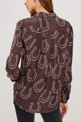 Rails Alyssa Shirt in Brown Horseshoes