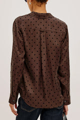 Rails Alyssa Shirt in Chocolate Polka Dot