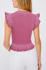Rails Bryn Blouse in Berry Stripe - Viva Diva Boutique