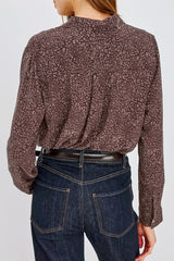 Rails Josephine Shirt in Cocoa Mini Cheetah