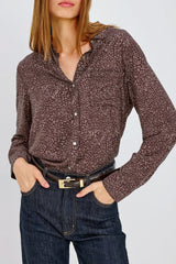 Rails Josephine Shirt in Cocoa Mini Cheetah