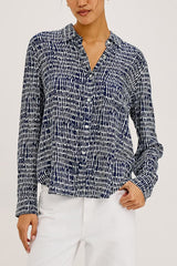 Rails Josephine Shirt in Navy Pebbled