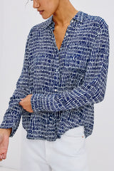 Rails Josephine Shirt in Navy Pebbled