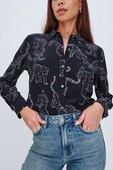 Rails Kate Shirt in Black Jaguars - Viva Diva Boutique
