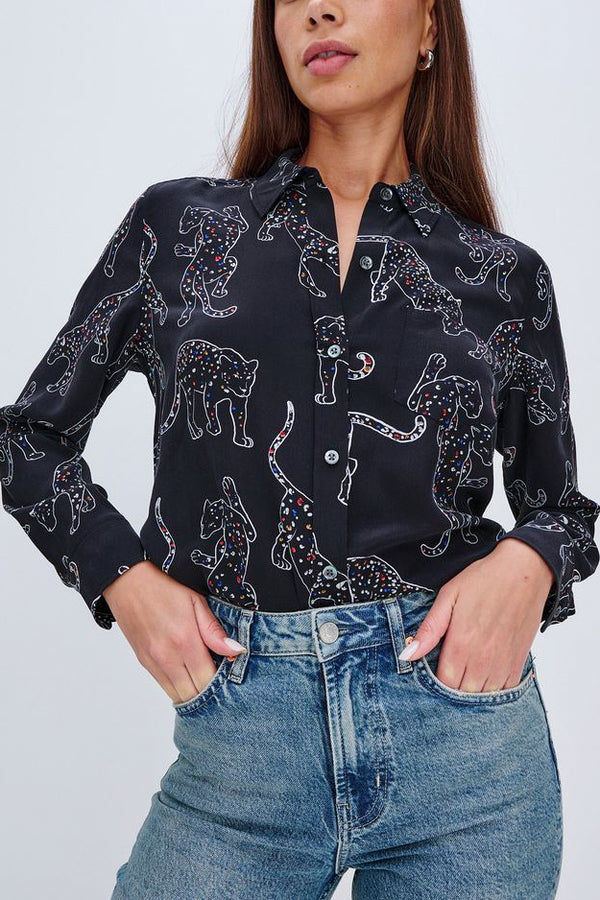 Rails Kate Shirt in Black Jaguars - Viva Diva Boutique