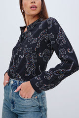 Rails Kate Shirt in Black Jaguars - Viva Diva Boutique