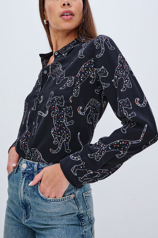 Rails Kate Shirt in Black Jaguars - Viva Diva Boutique