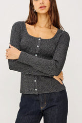 Rails Paulina Sweater in Gunmetal Lurex - Viva Diva Boutique