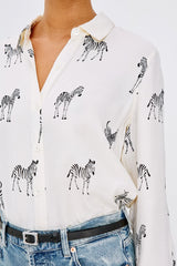 Rails Saige Top in Ivory Zebra
