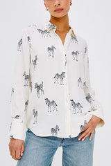 Rails Saige Top in Ivory Zebra