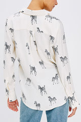 Rails Saige Top in Ivory Zebra