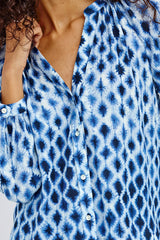Rails Saint Shirt in Sapphire Shibori