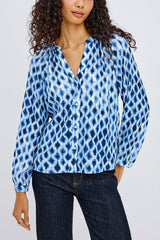Rails Saint Shirt in Sapphire Shibori