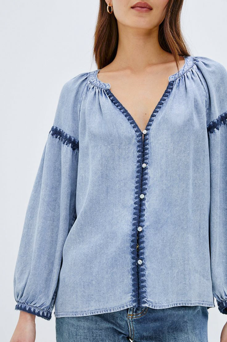 Rails Toshi Shirt in Medium Cloud