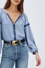Rails Toshi Shirt in Medium Cloud