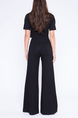 Ripley Rader Ponte Knit Wide Leg Pant in Black - Viva Diva Boutique