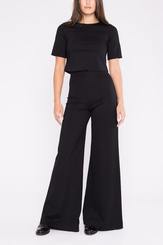 Ripley Rader Ponte Short Sleeve Top in Black