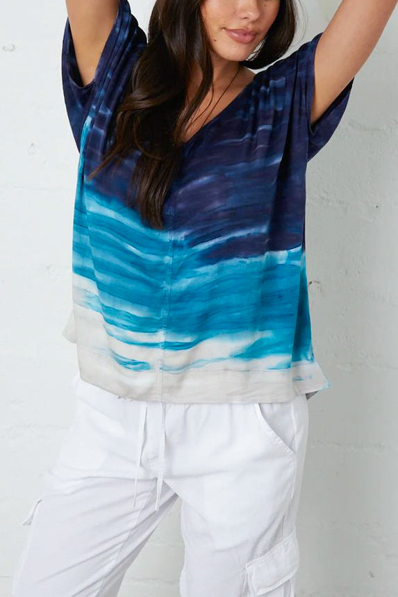 River and Sky Downtown Tee in Luana - Viva Diva Boutique