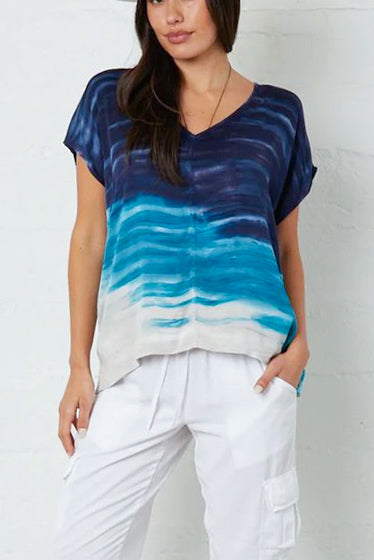 River and Sky Downtown Tee in Luana - Viva Diva Boutique