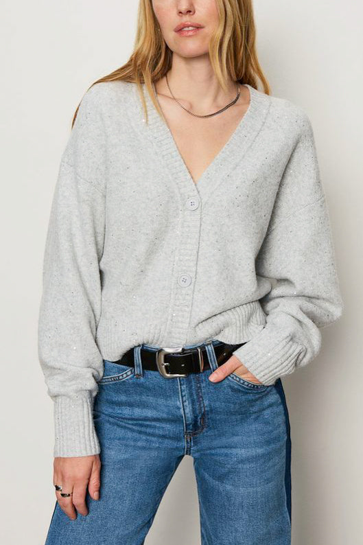 Sanctuary Cardi in Heather Grey Sparkle