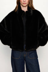 Sanctuary Everest Faux Fur Bomber in Black