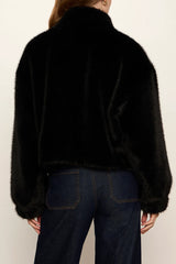 Sanctuary Everest Faux Fur Bomber in Black
