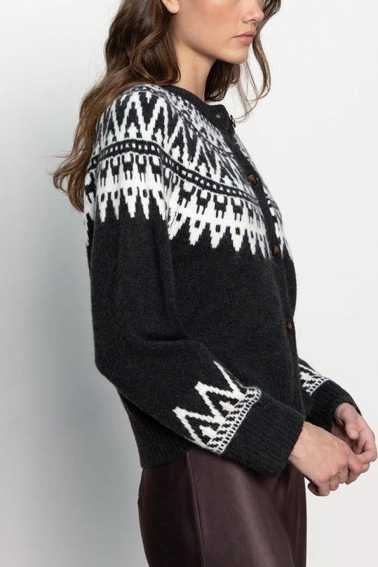 Sanctuary Fairisle Crewneck Cardi - Viva Diva Boutique