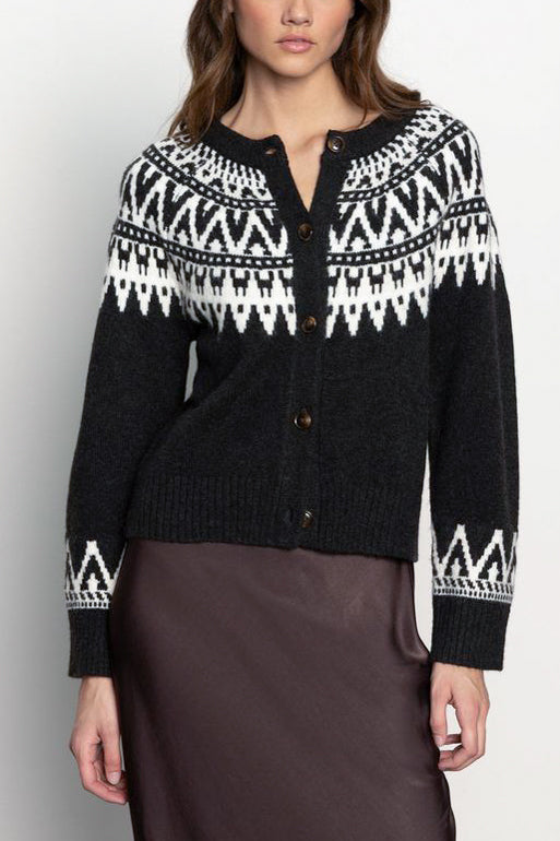 Sanctuary Fairisle Crewneck Cardi - Viva Diva Boutique