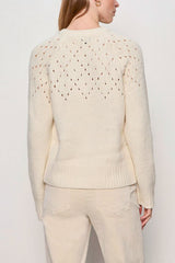 Sanctuary Femme Openwork Sweater in Vanilla Creme