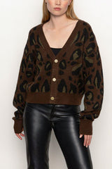 Sanctuary Meow Cardi in Kitty Camo