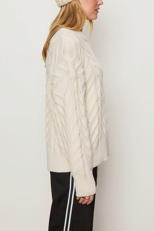 Sanctuary Snow Bunny Statement Sweater in Chalk