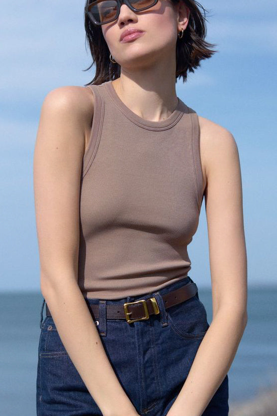 Soldout.nyc Not so Basic Tank in Truffle