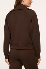 Spanx Air Essentials Half Zip Sweatshirt in Umber Root