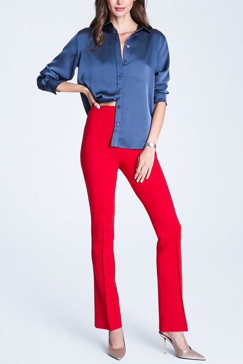 Spanx Ponte Microflare Pant in True Red - Viva Diva Boutique