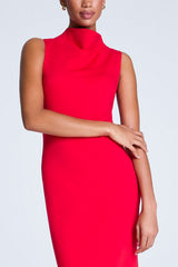 Spanx Sleeveless T-Neck Midi Dress in Red - Viva Diva Boutique