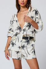 Stillwater Linen Favorite Shirt in Palm Grove - Viva Diva Boutique