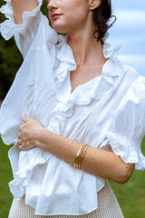 Strawberry Paris Greta Top in White