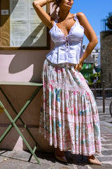 Strawberry Paris Osiris Skirt in Ivory Heron