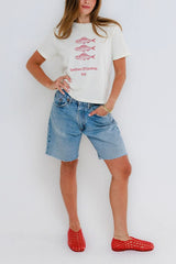 Sunny Somewhere Sardines of Sardinia Tee in Off White