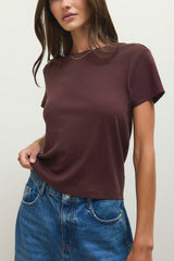 Z Supply Tourist Tee in Chocolate Cherry