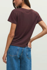 Z Supply Tourist Tee in Chocolate Cherry